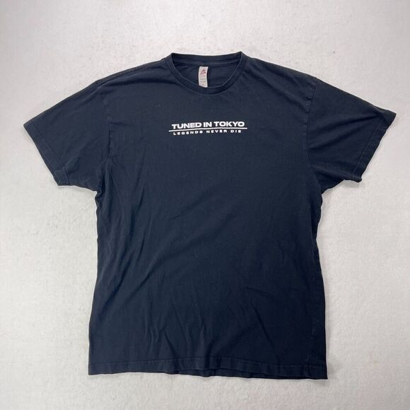 Tuned In Tokyo TShirt Men XL Black Legends Never Die Anime Mask Samurai Swords - Picture 5 of 12